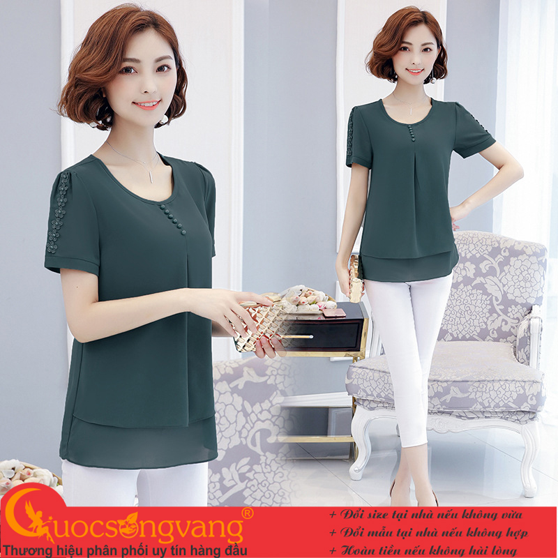 Áo kiểu nữ chiffon áo nữ big size GLA306