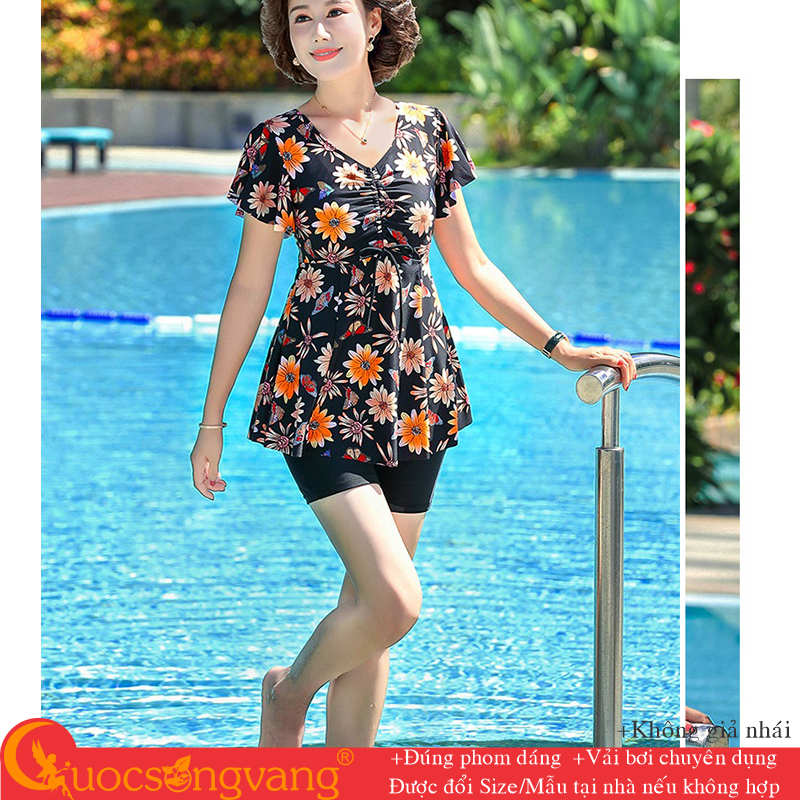 Bộ đồ bơi trung niên nữ bộ bơi big size GLSWIM092