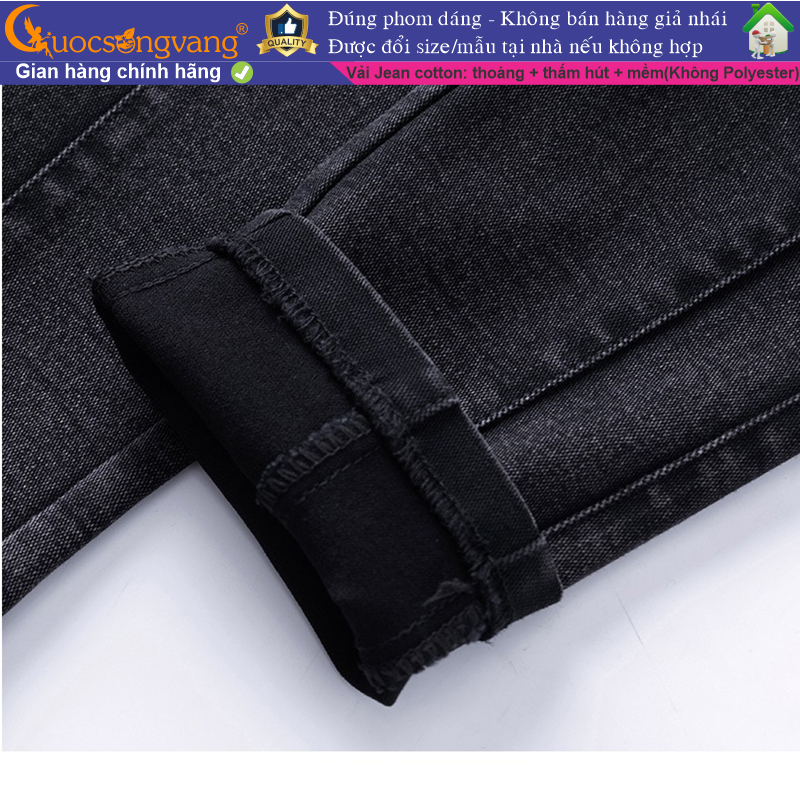 Quần jean legging lưng thun quần legging lưng cao vải jean co giãn GLQ158