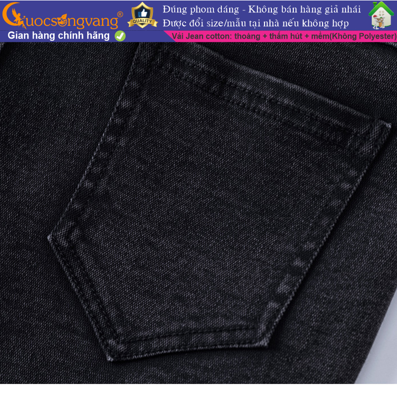 Quần jean legging lưng thun quần legging lưng cao vải jean co giãn GLQ158