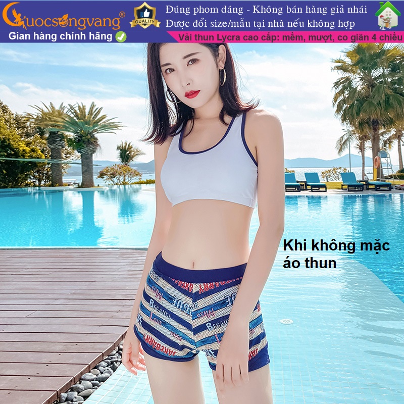 Bộ đồ bơi thể thao 3 mảnh bộ đồ đi biển 3 mảnh GLSWIM096