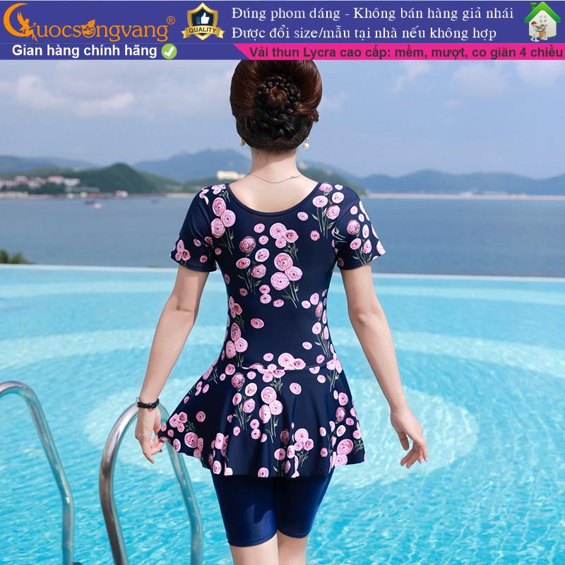 Đồ bơi trung niên nữ big size đồ đi biển nữ quần short rời GLSWIM100