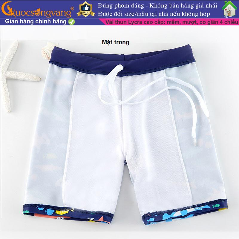 Bộ bơi bé trai 3 mảnh bộ đi biển bé trai in cá mập GLSWIM099