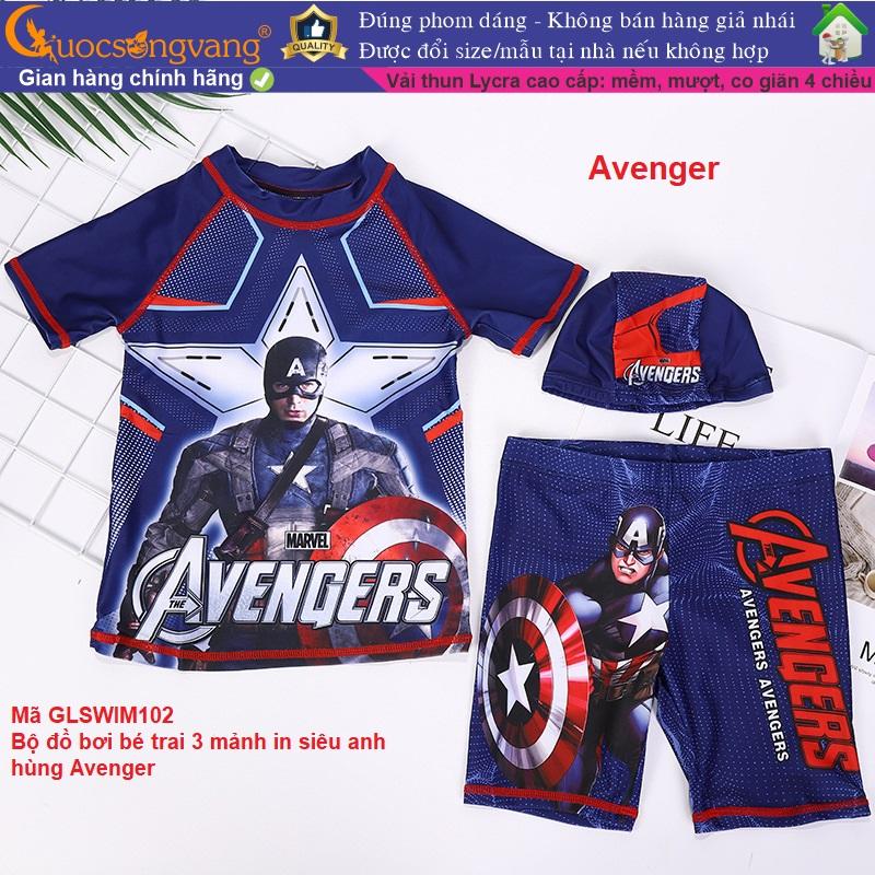 Bộ bơi bé trai siêu anh hùng Avenger 3 mảnh bộ đi biển bé trai người nhện GLSWIM102