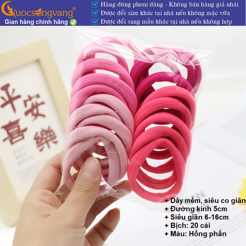 Dây buộc tóc 5cm siêu co giãn dây thun cột tóc cao cấp GLTOC002