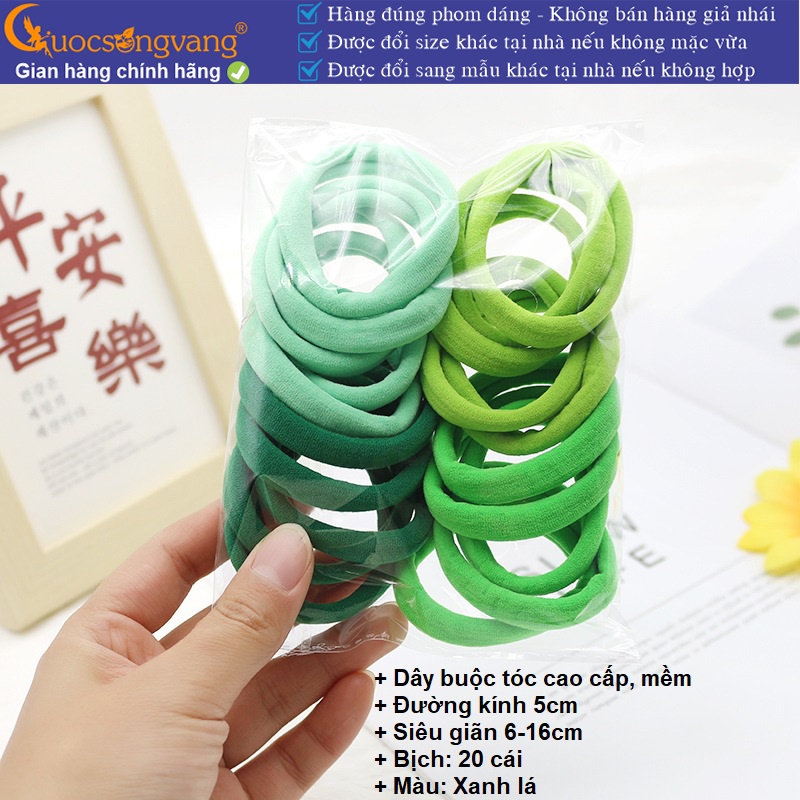 Dây buộc tóc 5cm siêu co giãn dây thun cột tóc cao cấp GLTOC002