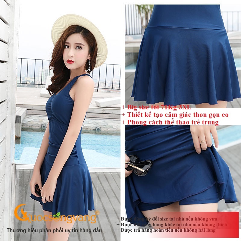 Váy đầm nữ đẹp đi biển váy đầm bơi nữ liền quần GLSWIM026
