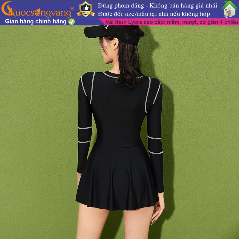 Đồ bơi nữ kiểu thể thao đồ bơi dài tay phong cách thể thao GLSWIM105