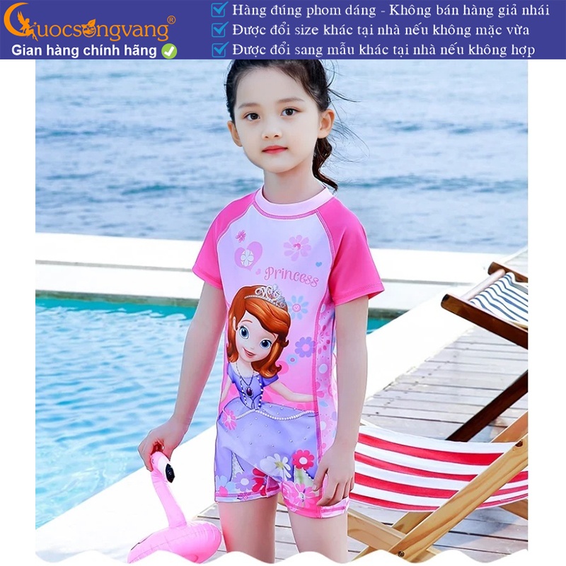 Bộ đồ bơi bé gái Elsa set đồ bơi aurora kèm nón GLSWIM093