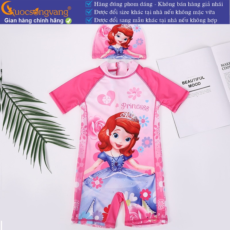 Bộ đồ bơi bé gái Elsa set đồ bơi aurora kèm nón GLSWIM093