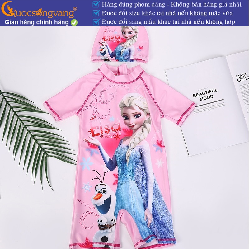Bộ đồ bơi bé gái Elsa set đồ bơi aurora kèm nón GLSWIM093