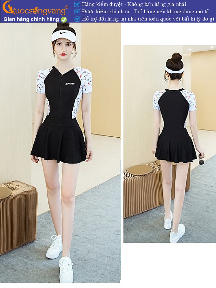 Bộ Bikini liền thân kèm váy rời với mút độn ngực GLSWIM081
