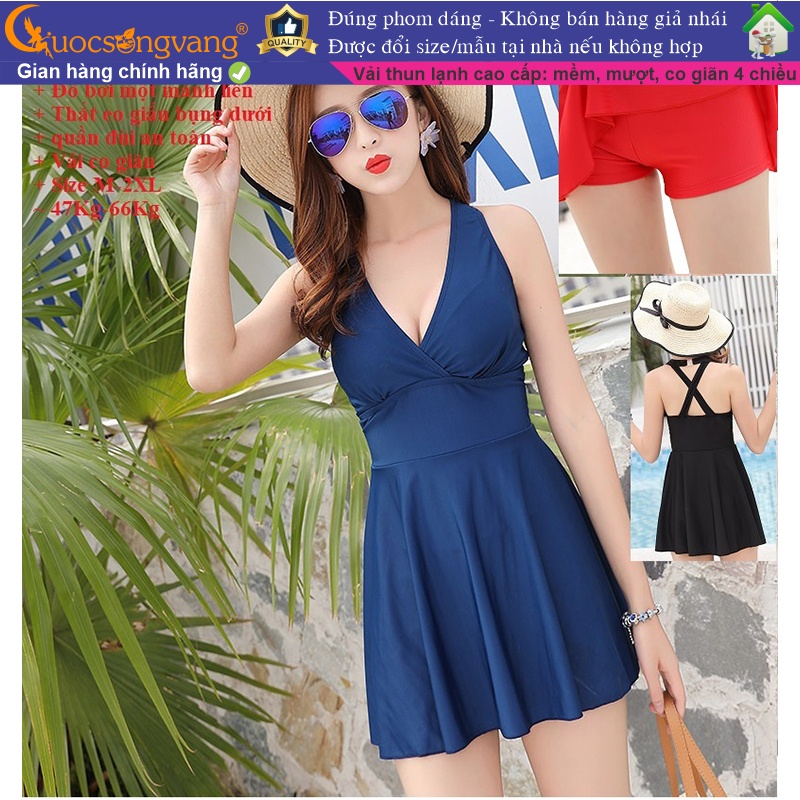Đồ bơi nữ một mảnh váy đầm đi biển một mảnh GLSWIM039