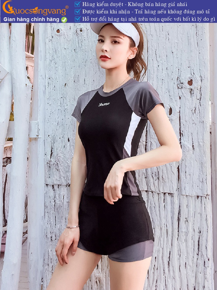 Bộ đồ đi biển kiểu thể thao bộ quần áo bơi nữ GLSWIM057