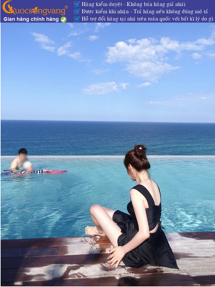 Váy đầm bơi nữ liền thân bên trong có quần rời GLSWIM050