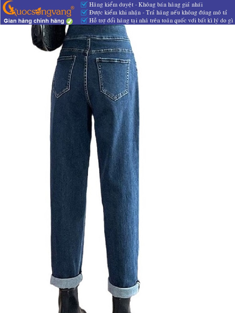 Quần jean baggy thụng nhiều nút lưng cao GLQ169