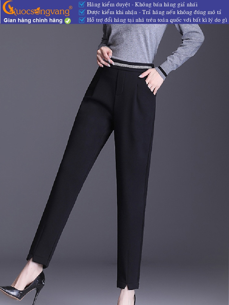 Quần baggy nữ công sở lưng thun lưng cao co giãn 4 chiều GLQ172