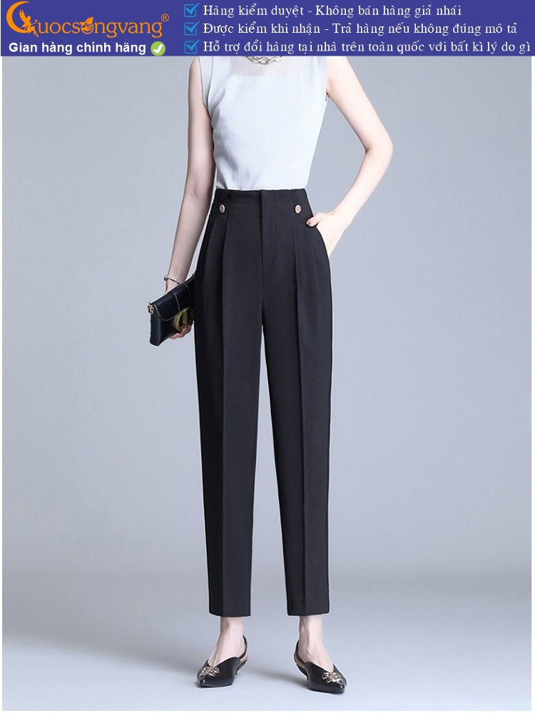 Quần nữ công sở quần baggy nữ lưng cao GLQ154