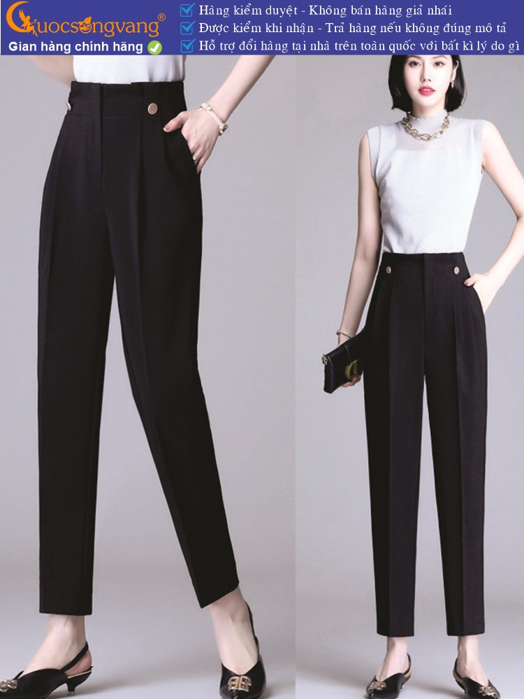 Quần nữ công sở quần baggy nữ lưng cao GLQ154
