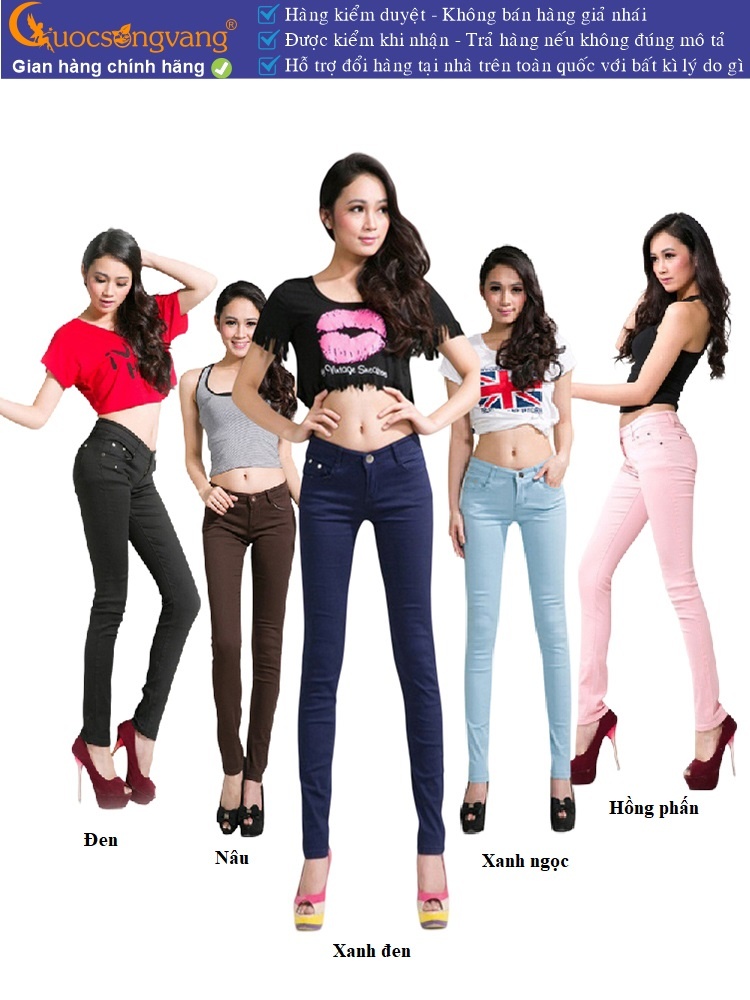 Quần kaki nữ co giãn dáng ôm GLQ019