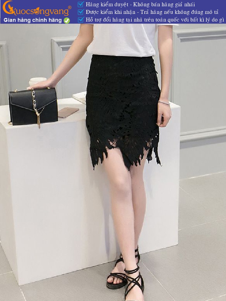 Chân váy ren họa tiết lá cây GLV018