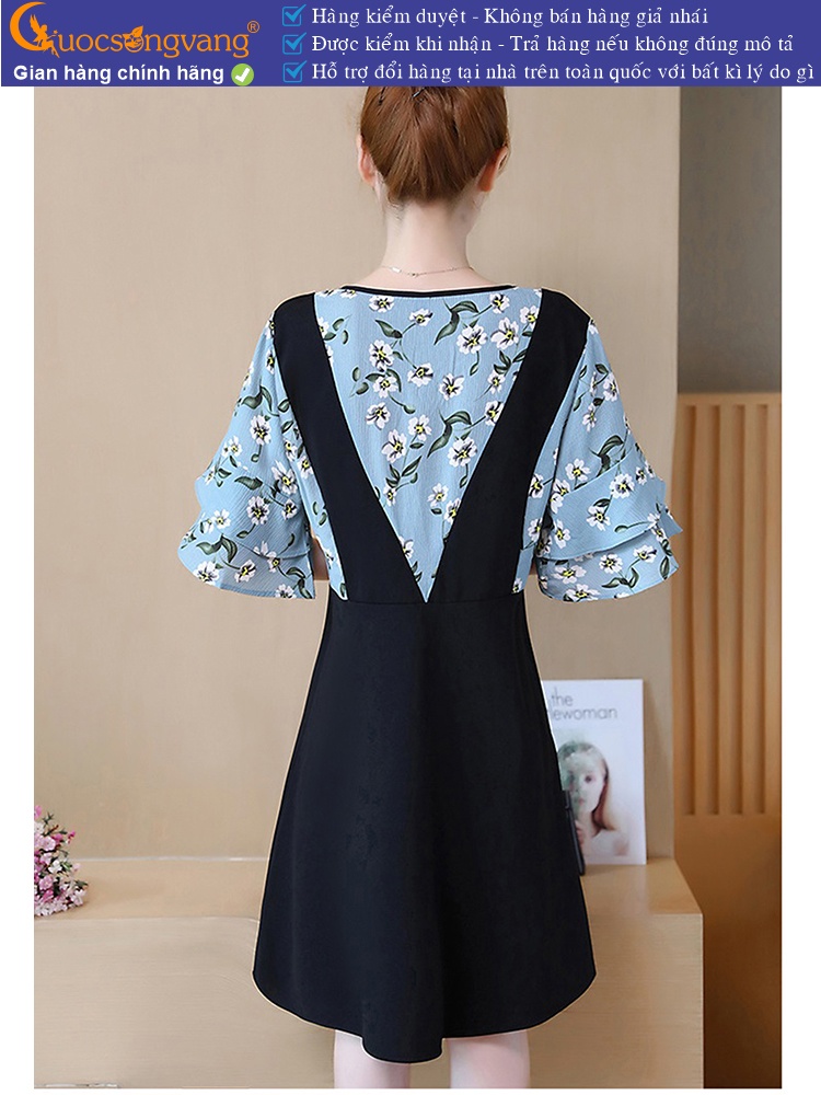 Váy đầm suông xòe tay lỡ cổ tròn big size GLV077