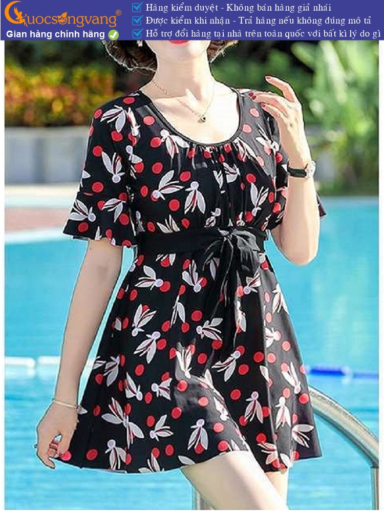 Bộ đồ bơi trung niên giấu bụng tay loe GLSWIM112