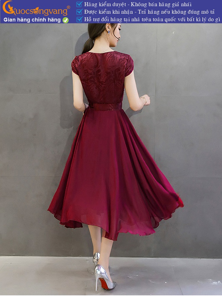 Váy đầm maxi thắt eo sang trọng GLV118
