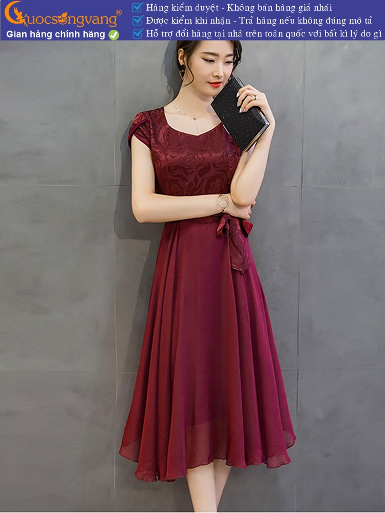 Váy đầm maxi thắt eo sang trọng GLV118
