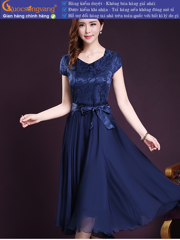 Váy đầm maxi thắt eo sang trọng GLV118