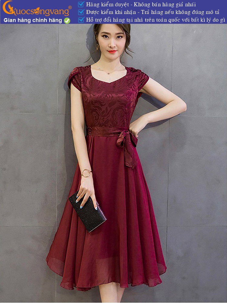 Váy đầm maxi thắt eo sang trọng GLV118