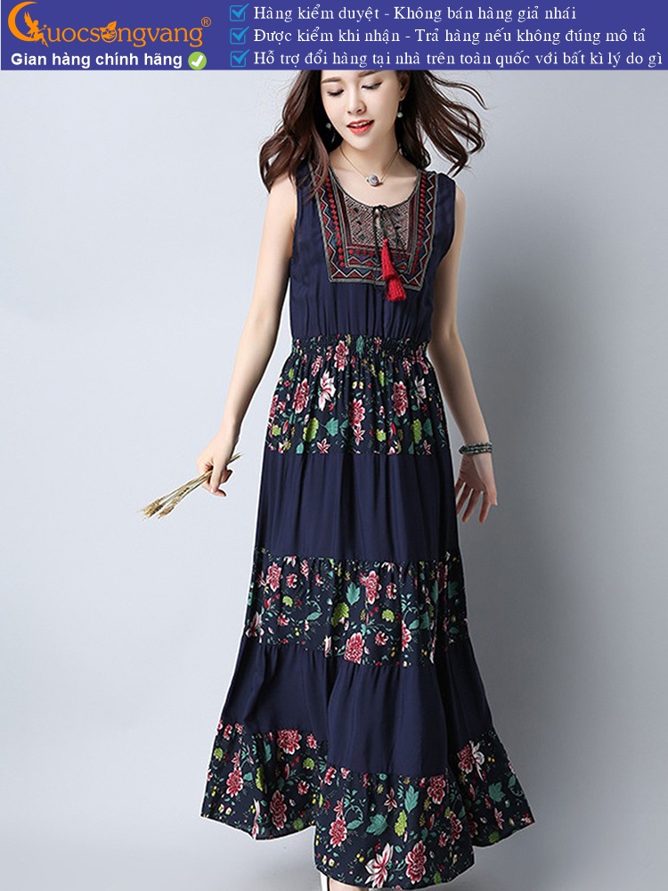 Váy đầm dài maxi kiểu bohemian GLV140