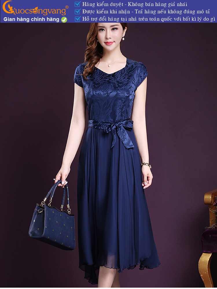 Váy đầm maxi thắt eo sang trọng GLV118