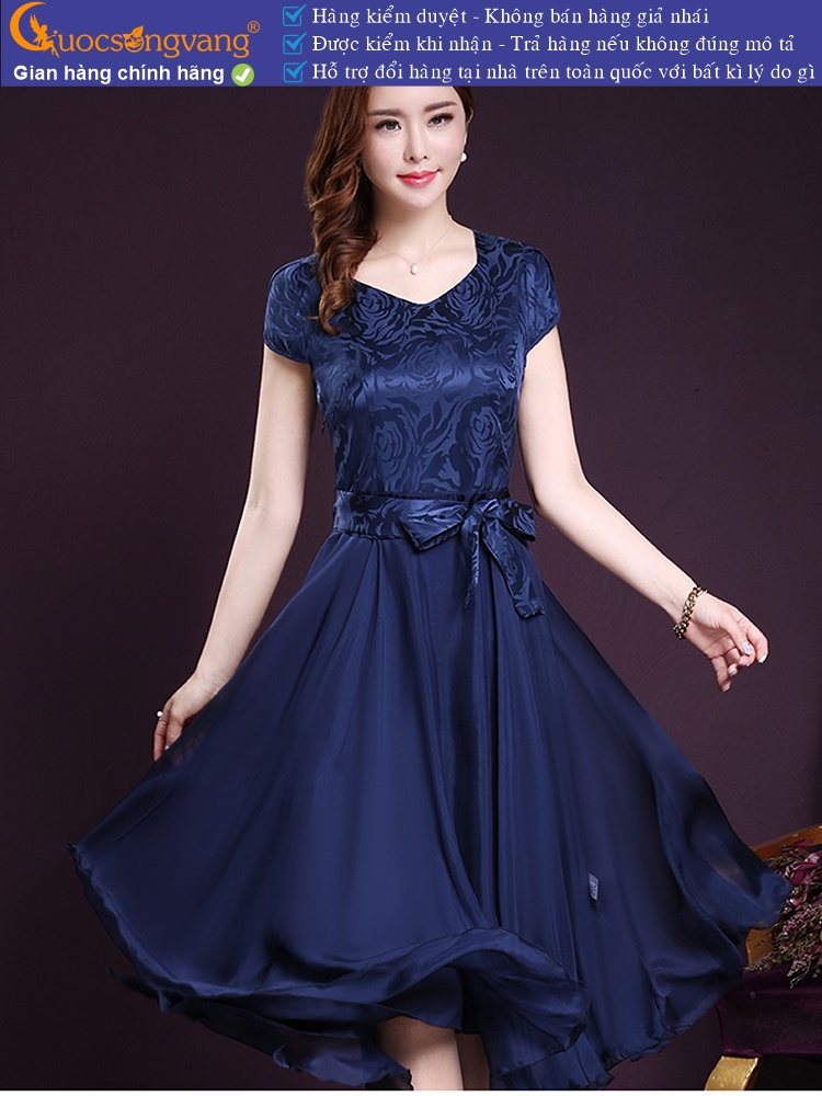 Váy đầm maxi thắt eo sang trọng GLV118
