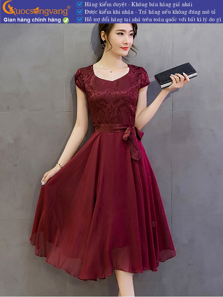 Váy đầm maxi thắt eo sang trọng GLV118