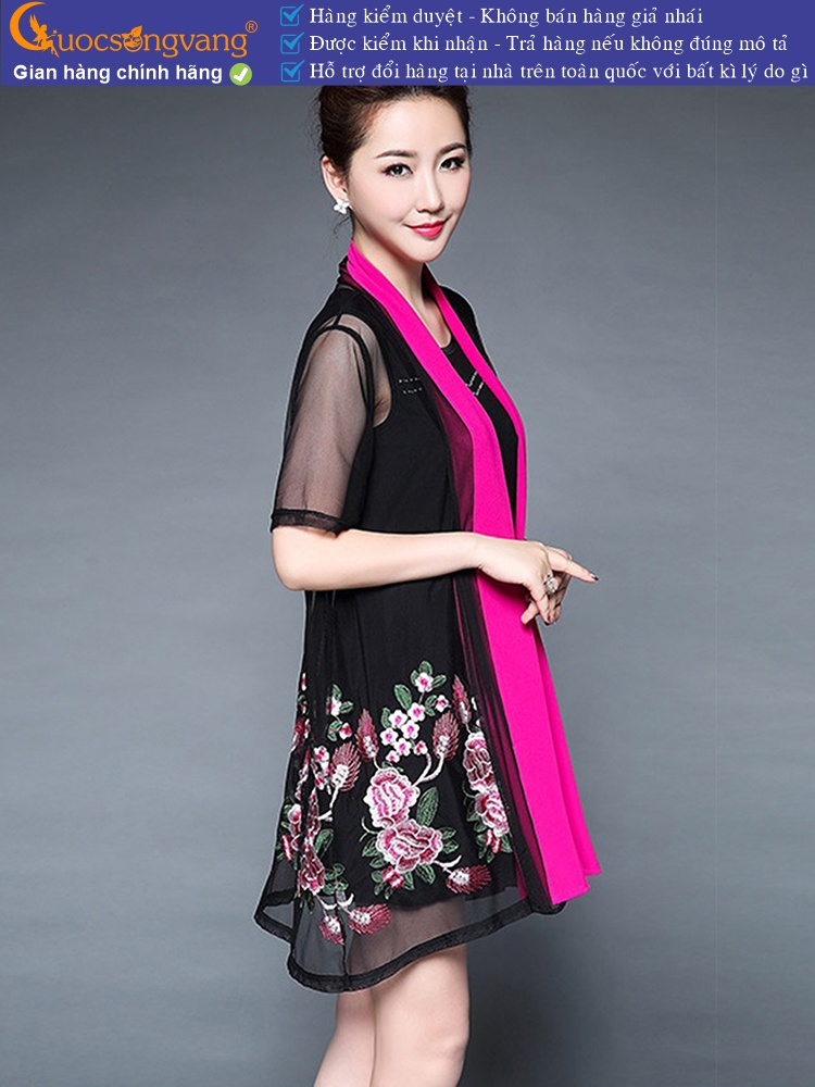 Váy đầm big size quý phái váy đầm suông kèm áo choàng GLV124