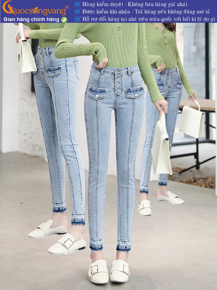 Quần jean nữ lưng cao dáng ôm GLQ118