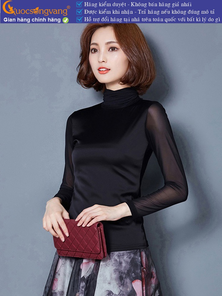 Áo thun nữ dài tay cổ lọ dáng ôm GLA249