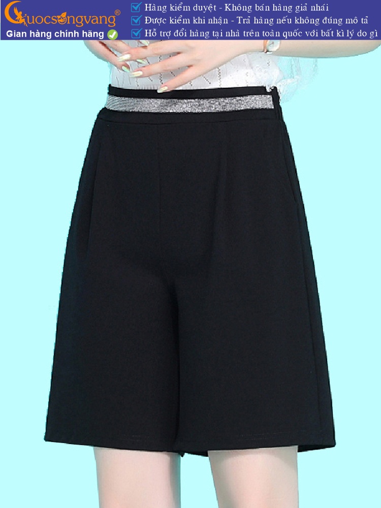 Quần short nữ lưng cao lưng thun túi sâu GLQ152