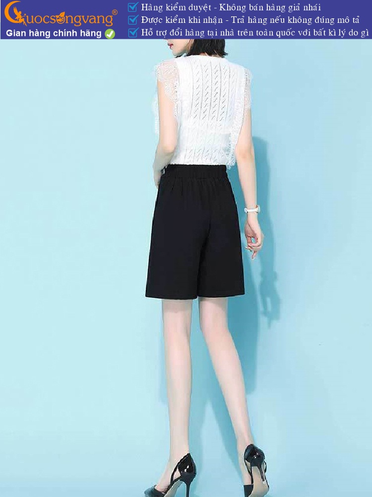 Quần short nữ lưng cao lưng thun túi sâu GLQ152