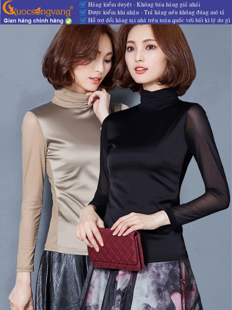 Áo thun nữ dài tay cổ lọ dáng ôm GLA249