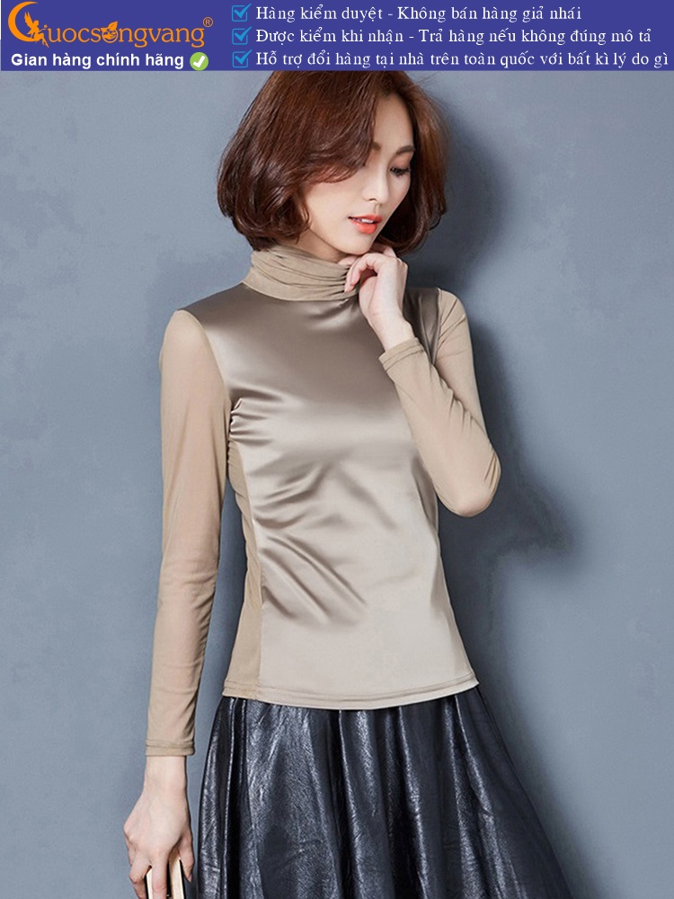 Áo thun nữ dài tay cổ lọ dáng ôm GLA249