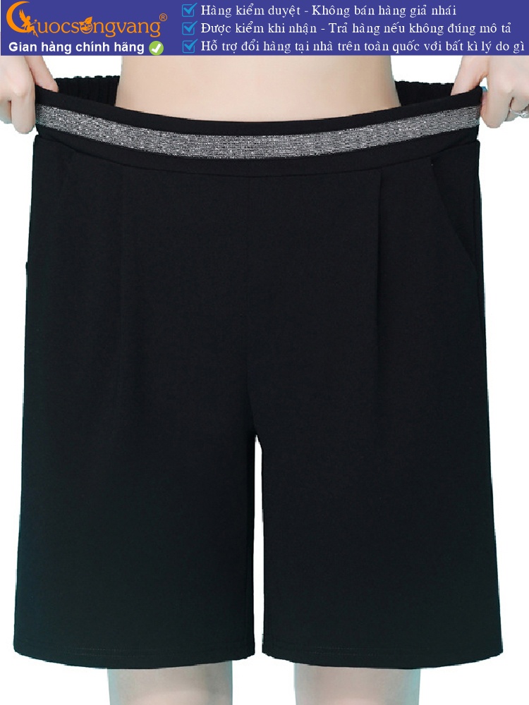 Quần short nữ lưng cao lưng thun túi sâu GLQ152