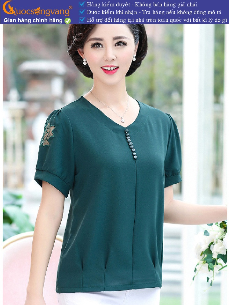 Áo kiểu trung niên big size cổ tim  GLA259