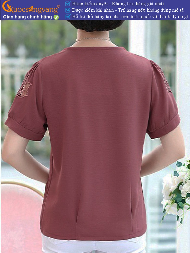 Áo kiểu trung niên big size cổ tim  GLA259