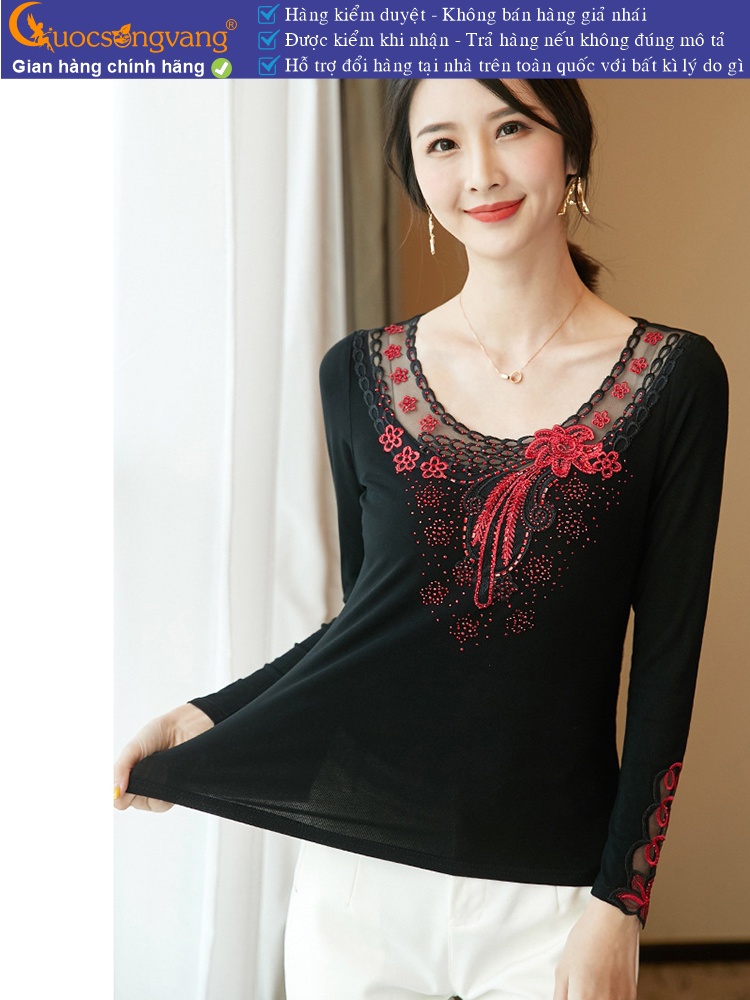 Áo thun nữ đính đá sang trọng GLA285