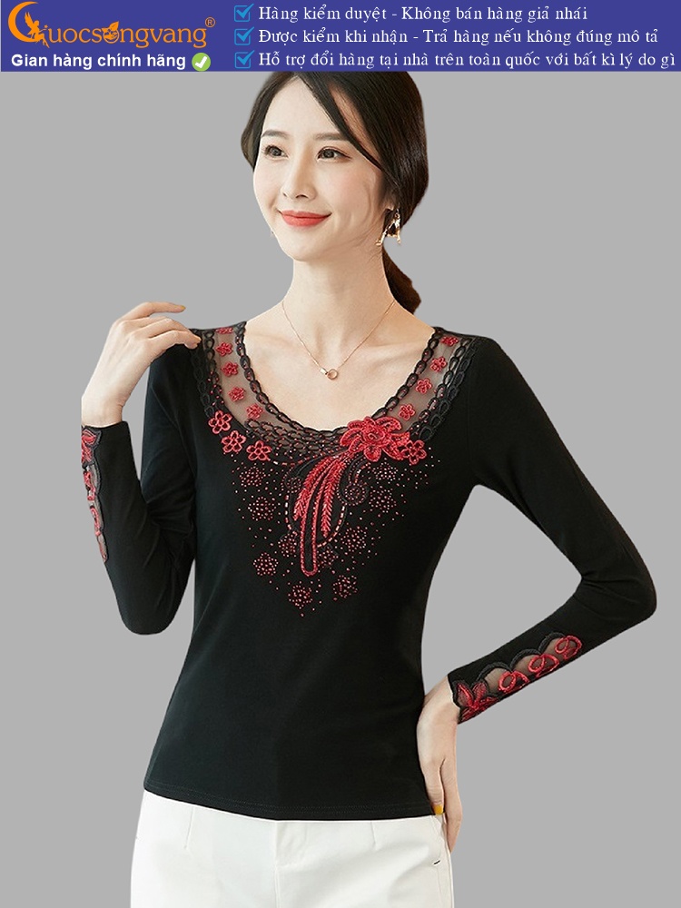 Áo thun nữ đính đá sang trọng GLA285