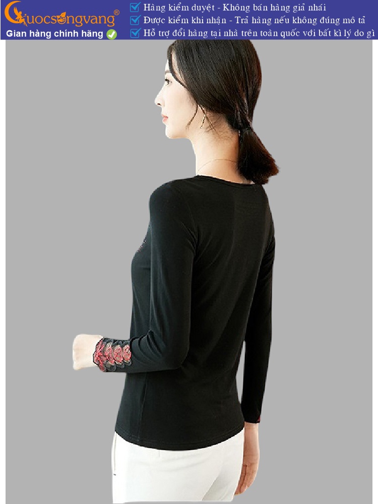 Áo thun nữ đính đá sang trọng GLA285