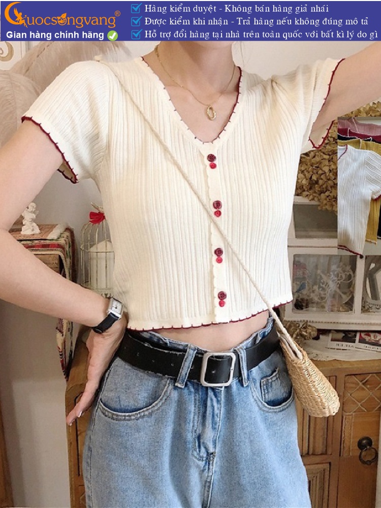 Áo crop top nữ áo kiểu nữ ngắn GLA314