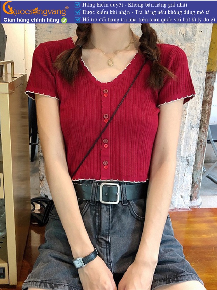 Áo crop top nữ áo kiểu nữ ngắn GLA314